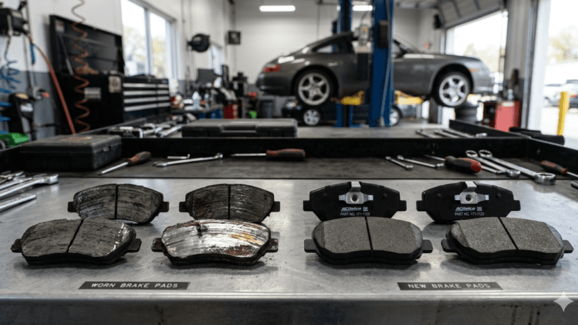 Worn Brake Pads Comparison Birmingham AL