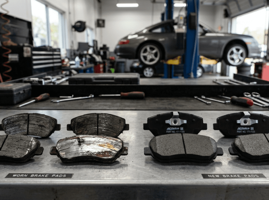 Worn Brake Pads Comparison Birmingham AL