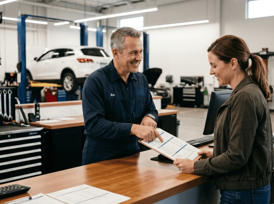 Honest Mechanic Explaining Car Repairs Birmingham AL